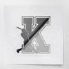 Decal Stickers of K Letter Baseball (Metallic Silver) (Set of 2) Premium Waterproof Vinyl Decal Stickers for Laptop Phone Accessory Helmet Car Window Mug Tuber Cup Door Wall - ANDVER1e82193SI_1123 view 1