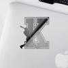 Decal Stickers of K Letter Baseball (Metallic Silver) (Set of 2) Premium Waterproof Vinyl Decal Stickers for Laptop Phone Accessory Helmet Car Window Mug Tuber Cup Door Wall - ANDVER1e82193SI_1123 view 3