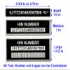 Custom Engraved Outdoor Hull Identification Number Plate Black Aluminum Made in USA (Black, Medium) view 2