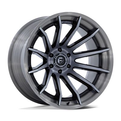 FUEL OFF-ROAD FC403 BURN 22X12 6X135 4.77-44mm GLOSS BLACK WITH BRUSHED GRAY TINT FACE & LIP - FC403BT22126344N