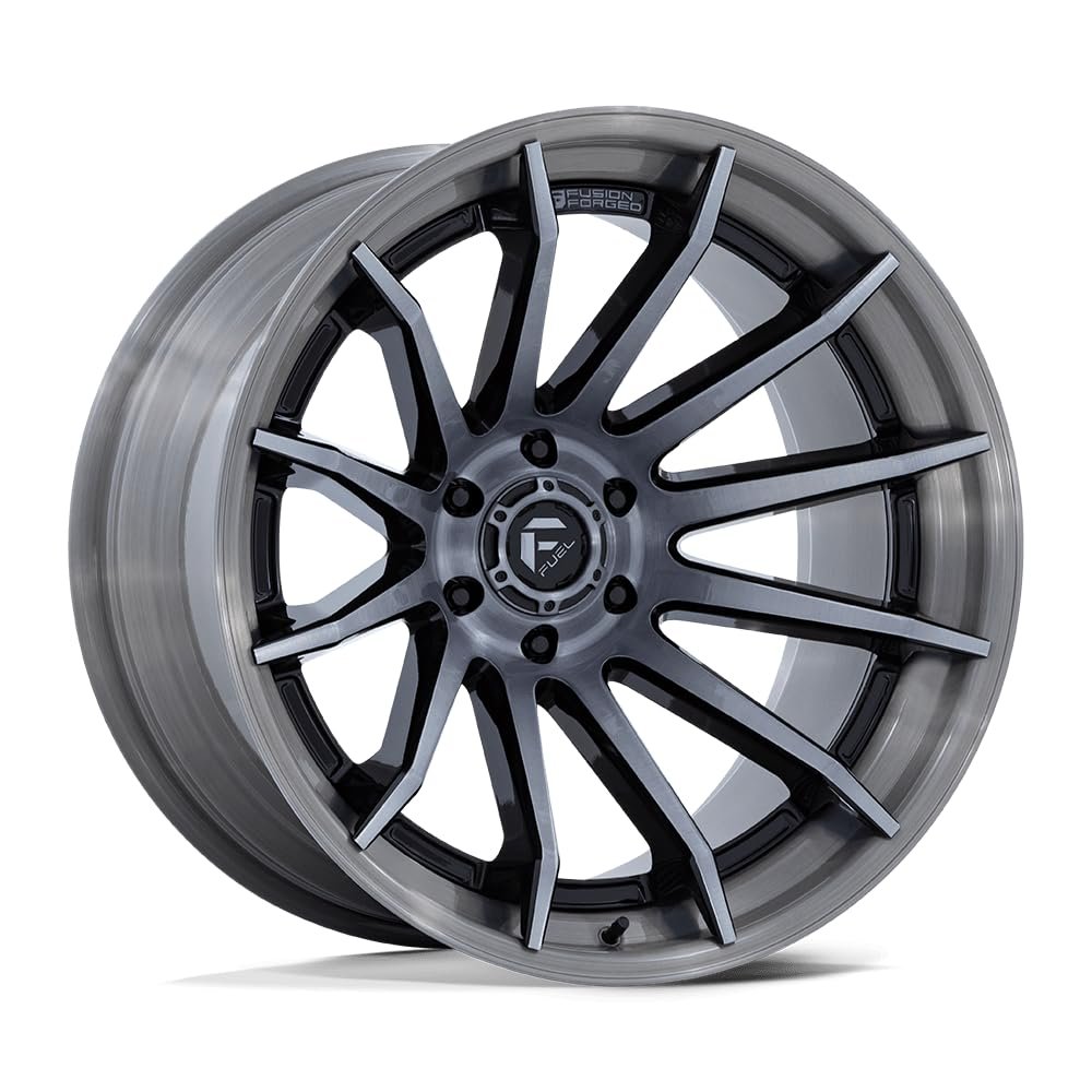 FUEL OFF-ROAD FC403 BURN 22X12 6X135 4.77-44mm GLOSS BLACK WITH BRUSHED GRAY TINT FACE & LIP - FC403BT22126344N