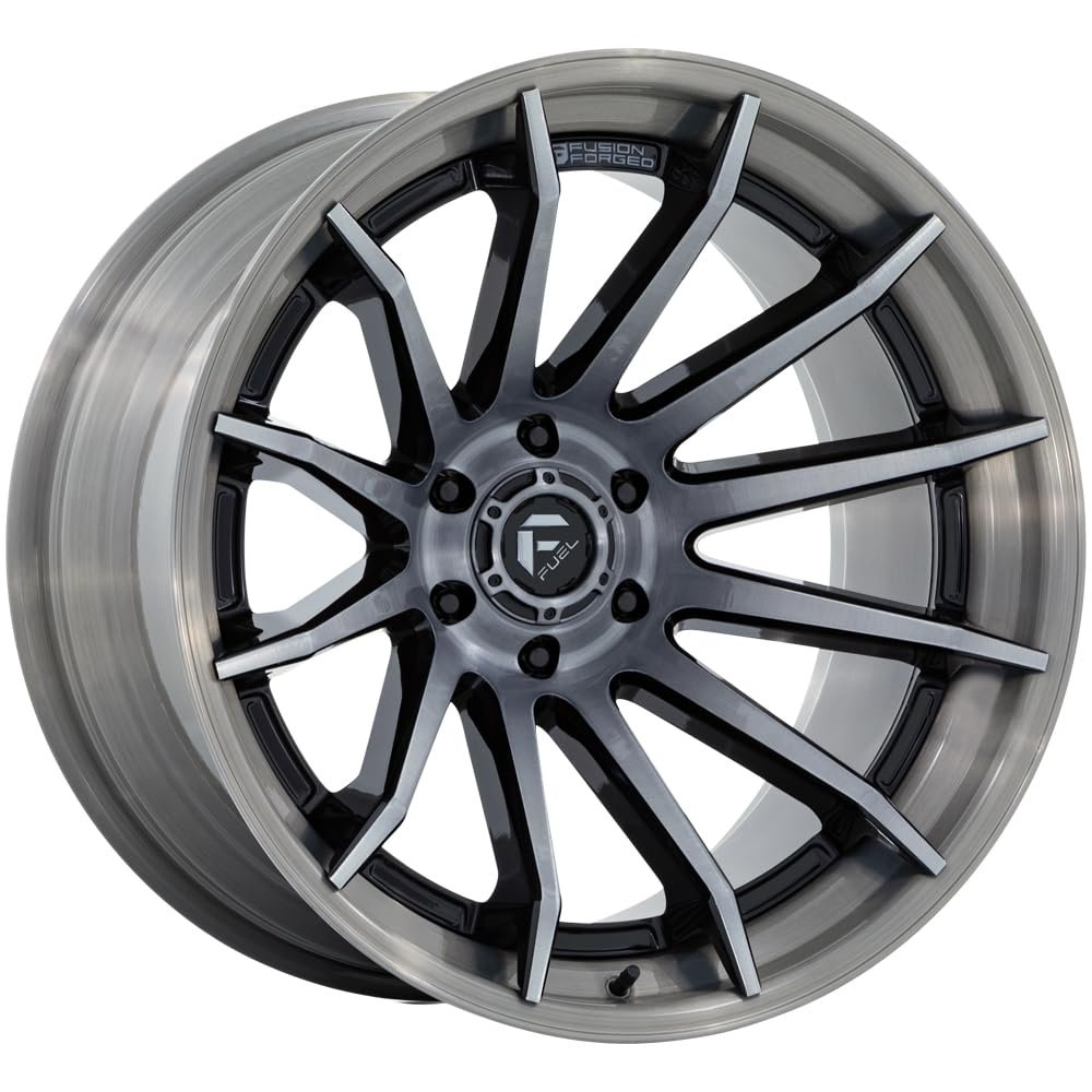 FUEL OFF-ROAD FC403 Burn 24X12 6X5.5 4.77-44mm Gloss Black with Brushed Gray Tint Face & Lip - FC403BT24126844N