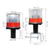 0.3W Robust Reflective Solar Powered LED Strobe, Beacon Warning Light Cone Lamp with Iron Bracket, Up to 300m / 984.3ft Warning Distance view 2