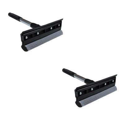 GLEAVI 2pcs Double-Sided Window Squeegee for Home and Car Cleaning Glass Mesh for Mirrors Shower Doors and Windshields Natural Tool