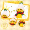 MuMyer Car Rubber Duck Ornament Winter Duck Car Dashboard Decoration with Mini Beanie Hat Glasses and Scarf(Red) view 2