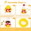 MuMyer Car Rubber Duck Ornament Winter Duck Car Dashboard Decoration with Mini Beanie Hat Glasses and Scarf(Red) view 4