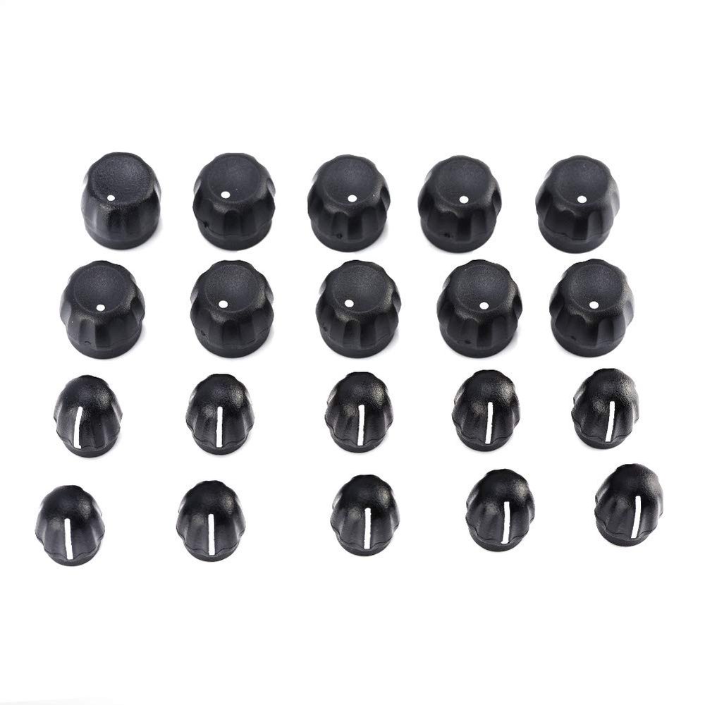 flexman 10 Pairs Radio Volume Control knob and Channel Selector Knob Button Cap Replacement, Durable Walkie Replacement Accessories for GP328, GP338, GP338 Plus