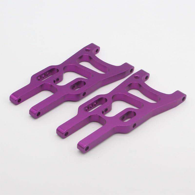 BrewJa 2pcs Compatible with HSP 106019 Aluminum Front Lower Suspension Arm 06011 1/10 Upgrade Parts for 94107 94106 94170 (Color : Purple)