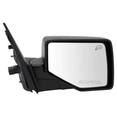 TRQ Passenger Side Power Heated Mirror Textured Black Cover Manual Fold