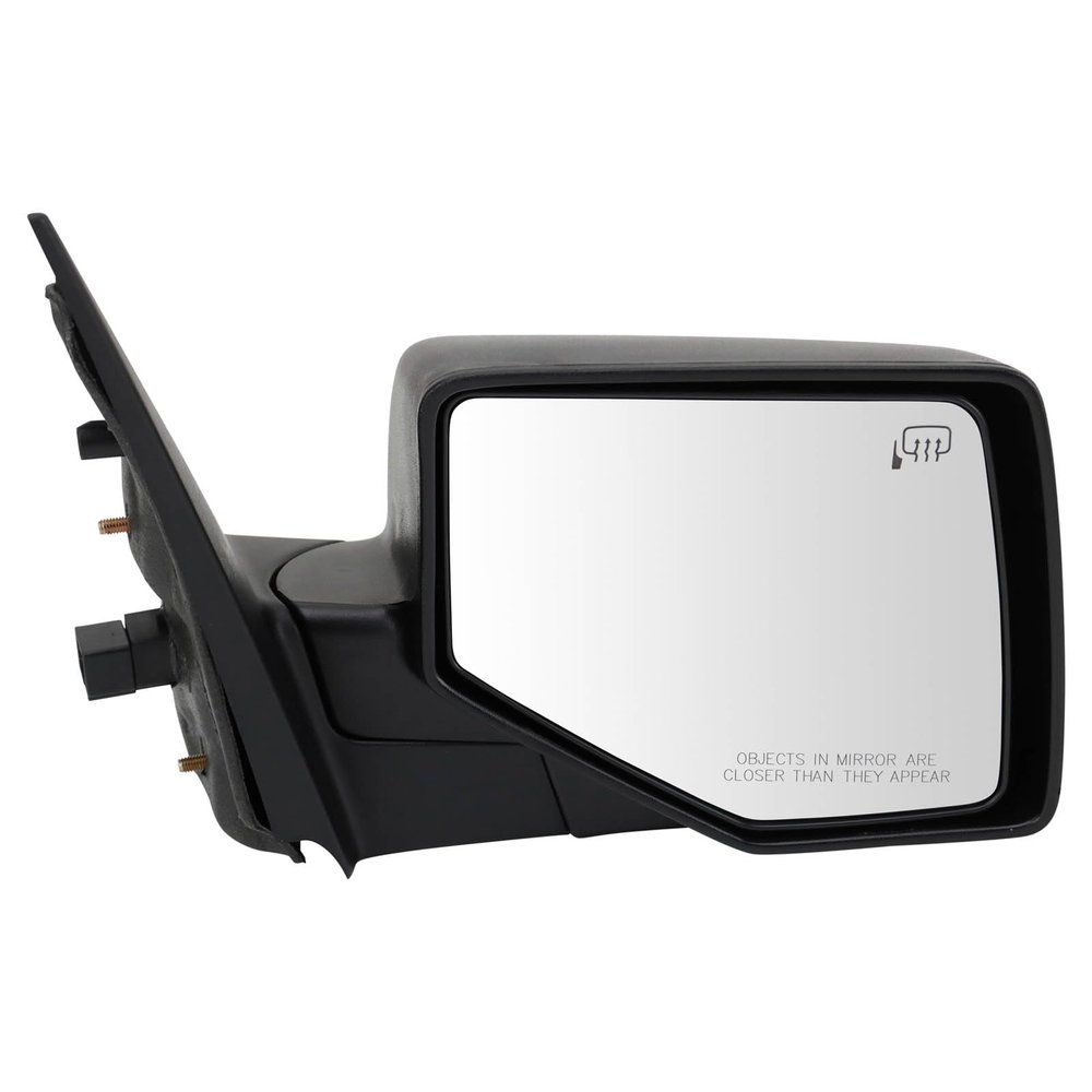TRQ Passenger Side Power Heated Mirror Textured Black Cover Manual Fold