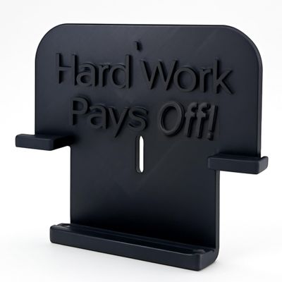 MotorCart Basics Echo Bike Phone Holder - Air Assault Bike Phone Holder (Hard Work Pays Off, Black)