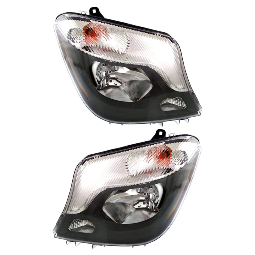 Rareelectrical New Pair Of Headlights Compatible With Mercedes Benz