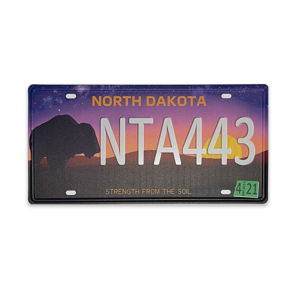 Retro North Dakota License Plate Car Decor License Plates,Room Decoration,License Plate Souvenir,Retro Rusty Metal License Plate Souvenir Front of Car Decorative 12"X6"-34