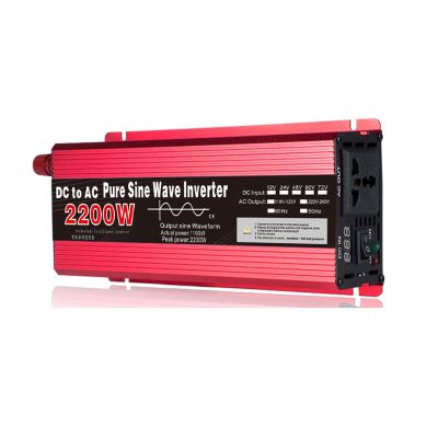 BAIYITONGDA 2200W Pure Sine Wave Power Inverter 12V 24V Inverter DC to AC 110V 120V 230V Power Inverter with LED Display for car &Camping,24v to 230v