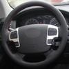 HATHWAY Fit for Toyota Tundra 2007-2013,Stitch Steering Wheel Cover,Black Leather Steering Wheel Wrap,Non-Slip Car Steering Wheel Cover view 2