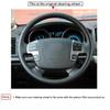 HATHWAY Fit for Toyota Tundra 2007-2013,Stitch Steering Wheel Cover,Black Leather Steering Wheel Wrap,Non-Slip Car Steering Wheel Cover view 3