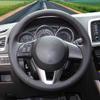Fit for Mazda 2 (DJ) Demio 2015-2017,Stitch Steering Wheel Cover,Car Wheel Cover Black,Steering Wheel Leather Wrap,Car Accessories view 2