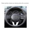 Fit for Mazda 2 (DJ) Demio 2015-2017,Stitch Steering Wheel Cover,Car Wheel Cover Black,Steering Wheel Leather Wrap,Car Accessories view 3