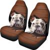Xoenoiee Cute Pug Dog Print Car Seat Cover with Elastic Straps, Durable and Comfortable Car Seat Protector Suitable for Small Cars, Trucks, and Vans view 1