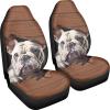 Xoenoiee Cute Pug Dog Print Car Seat Cover with Elastic Straps, Durable and Comfortable Car Seat Protector Suitable for Small Cars, Trucks, and Vans view 3