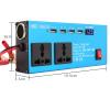 inBEKEA 200W Car Power Inverter DC 12V/24V to 220V / 110V Inverter Converter with 2 X AC Universal Sockets & 4 X USB Port, LED Display (200W/24V) view 2