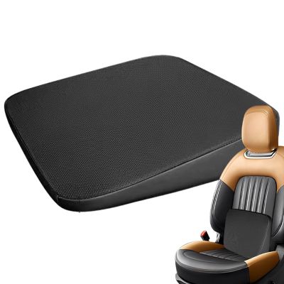 Car Booster Seat Cushion, Wedge Car Seat Cushion, Nappa Leather Portable Car Seat Pad, Ergonomic Sloping Seat Cushion Skin Friendly Short People Driver Seat Booster for Wheelchair Car Seat Dining Chai