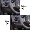 GZYF Carbon Fiber Car Driver Side Conditioner Outlet Vent Panel Cover Trim for Fiat 500 2012-2015,black LHD view 2