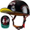 Baseball Cap Motorcycle Half Helmet, DOT Approve Adult Men Women Half Shell Helmet Retro Motorcycle Open Face Helmet, for Scooter Moped Cruiser Chopper 8,XL view 1