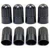 8 Pack Black Plastic Tire Valve Stem Caps Universal Long Air Valve Covers with Rubber Seal for TPMS and TR20008 Rubber Valves Dustproof Airtight Seal view 1