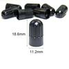 8 Pack Black Plastic Tire Valve Stem Caps Universal Long Air Valve Covers with Rubber Seal for TPMS and TR20008 Rubber Valves Dustproof Airtight Seal view 4
