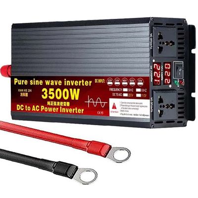 Power Inverter,3500W/4000W/5000W/5500W/6000W/8000W/12000W Pure Sine Wave Inverter Heavy Duty Power Inverter,DC 12V/24V/48V/60V/72V to 110V 220V AC with LCD,3500W-60Vto110V
