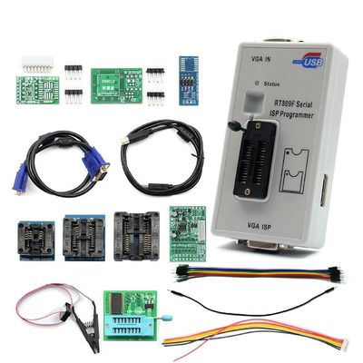 LINLIJIA RT809F ISP Programmer LCD USB Repair Tools with 1.8V Adapter Sop8 Test Clip Tssop8 Ssop8 EDID Cable ICSP Bios Adapters Bios Programmer Kit