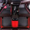 ATMASAD Custom Car Floor Mats Compatible with Honda Accord 2003-2024,All-Weather Protection Luxury Leather Car Mats,Full Sets (Black + red Rice) view 1