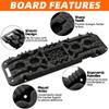 ALL-TOP Traction Boards with Build-in Jack Base, 2PCS Recovery Boards for Overlanding (4th Gen, Black) view 4