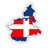 1x Piedmont Map Flag Project - Car Vinyl Waterproof Sticker - 20cm view 1