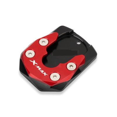 LeosHi Compatible with XMAX300 XMAX300 X-MAX 300 X-MAX300 2023 + Motorcycle CNC Kickstand Foot Side Stand Extension Pad Support Plate (Size : Xmax Red)
