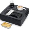 Zettfuly Couch Cup Holder, Couch Caddy, Couch Drink Holder, Bed Cup Tray, Sofa Cup Holder Remotes Holder for Cups, Headphones, Snacks and Phones, Use it on Car, Pack, Beach, RV, and More(Grey) view 1