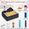 Zettfuly Couch Cup Holder, Couch Caddy, Couch Drink Holder, Bed Cup Tray, Sofa Cup Holder Remotes Holder for Cups, Headphones, Snacks and Phones, Use it on Car, Pack, Beach, RV, and More(Grey) view 4