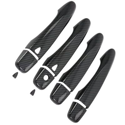 KACEPAR Car Exterior Door Handle Cover, 2017-2019 Compatible with Nissan Navara NP300 - Carbon Fiber Black