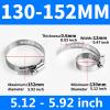Shozafia 10 Pack Hose Clamps, 304 Stainless Steel Worm Gear Hose Clamp for Plumbing, Pipe, Fuel Line, Intercooler, Automotive and Mechanical Applications (130-152mm) view 2