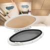 Boat Portlight, Good Sealing Heavy Duty Internal Opening Elliptical Hatch Porthole Window 470x210mm with Screen for Yacht view 3