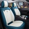 IBCEL Upgraded Leather 5 Seats Car Seat Covers for Subaru WRX WRX STI 2016 Vehicles Front&Rear Seat Protector Anti-Slip Durable Leather Seat Cushion White Blue view 1
