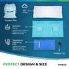 SILIKAN Comfort Cushion Mastectomy Post-Surgery Pillow Pad to Help Prevent Seatbelt Pressure, Road Trip Relief After Hysterectomy, Pacemaker Chemo Port Surgery Chest Aqua Blue Color view 3