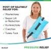 SILIKAN Comfort Cushion Mastectomy Post-Surgery Pillow Pad to Help Prevent Seatbelt Pressure, Road Trip Relief After Hysterectomy, Pacemaker Chemo Port Surgery Chest Aqua Blue Color view 4