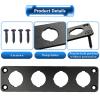 Rocker Switch Panel, Rocker Toggle Switch Aluminum Housing Bracket for Car Truck Marine Boat RV Vehicle, Waterproof Panel view 4
