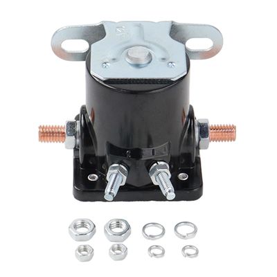 AFEISOL Hot Rod Starter Relay Solenoid 12V 4-Terminal Heavy Duty SW3 Compatible with 1956-up Truck Starter Replaces B-6A-11450A C6AF C7AF C3912 C9AF D2AF11450AA 50-430 (Black)