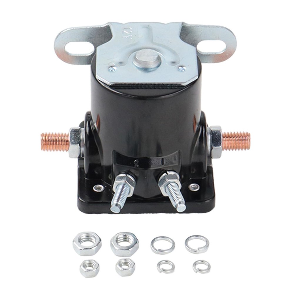 AFEISOL Hot Rod Starter Relay Solenoid 12V 4-Terminal Heavy Duty SW3 Compatible with 1956-up Truck Starter Replaces B-6A-11450A C6AF C7AF C3912 C9AF D2AF11450AA 50-430 (Black)
