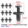 10/20/50pcs Car 6mm Hole Plastic Rivets Fastener Push Clip Black Auto Vehicle Door Trim Panel Retainer Fastener Clips (Color : 10pcs 8mm) view 2
