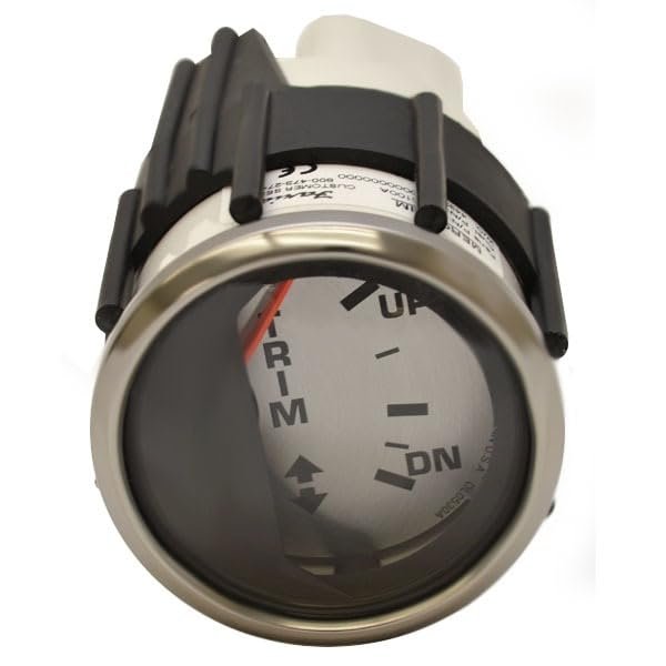 Faria Boat Trim Gauge GPC100A | Spun Silver 2 Inch Mercury