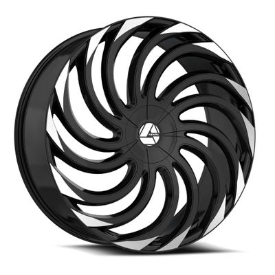 Azara AZA-534 30x9.5 6x135 6x139.7 +22 Cb 87.1 Gloss Black & Machined